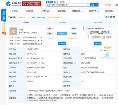 乐为金融决议解散，乐视金融业务再收缩